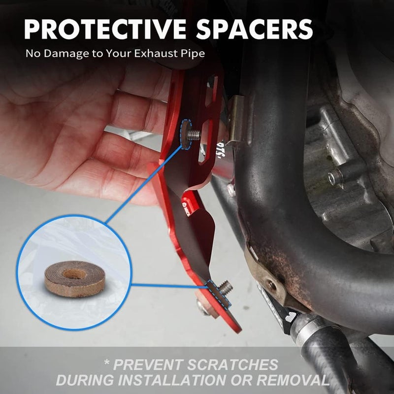 NICECNC Heat Shield Guard Protector Compatible with Yamaha YFZ450R 2009 2010 2011 2012 2013 2014 2015-2023, YFZ450RSE 2018 2019 2020 2021 2022 2023, YFZ450X 2010 2011 Red - Image 4